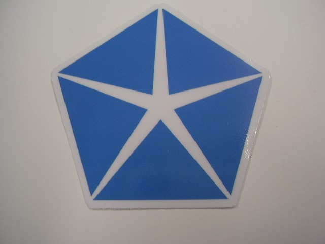 PENTASTAR DODGE PLYMOUTH CHRYSLER VINLY STICKER 3 INCH FREE SHIPPING