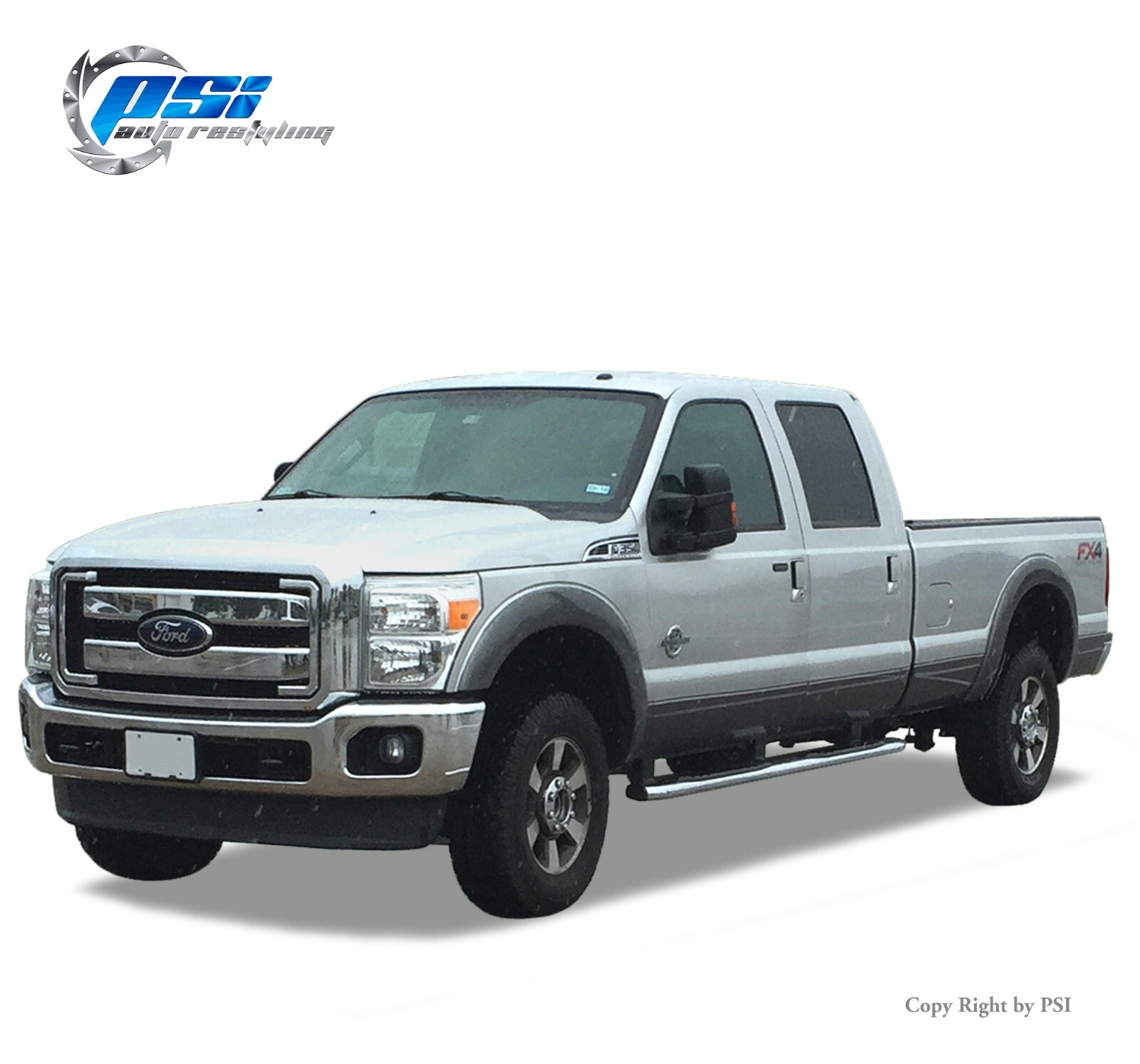 OE Style Fender Flares Fits Ford F-250, F-350 Super Duty 11-16 Paintable Finish