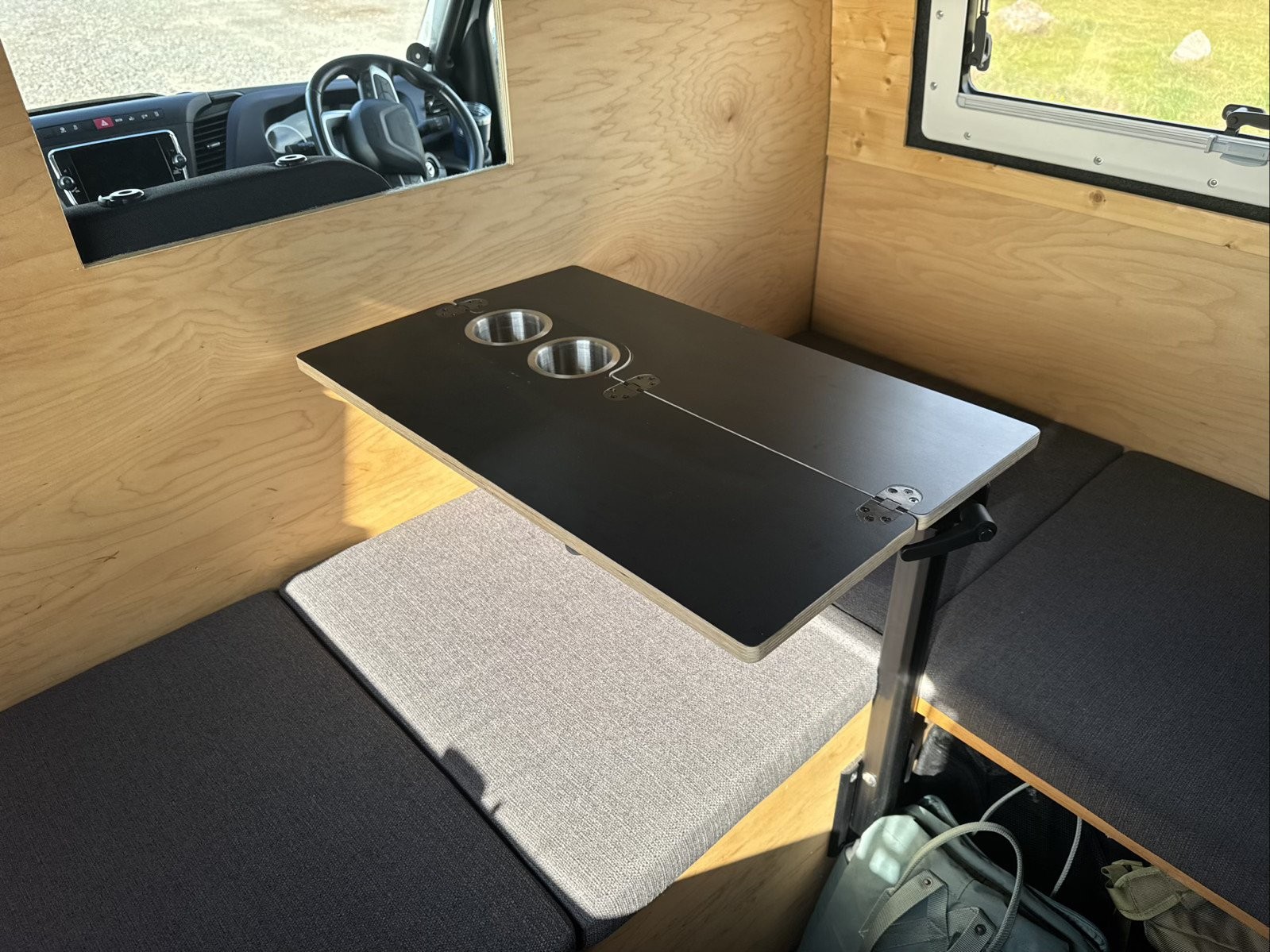 RV Van CamperVan MotorHome Birch Folding Swivel Table Top For RV Table Leg