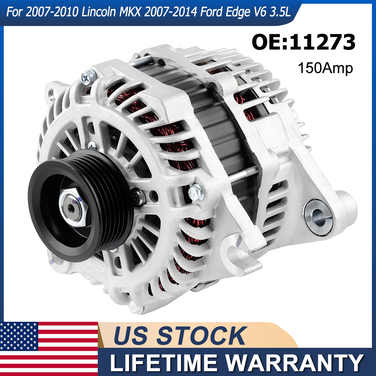 Alternator OEM 11273 For 2007-2014 Ford Edge Lincoln MKX MKZ Mercury 3.5L 150Amp
