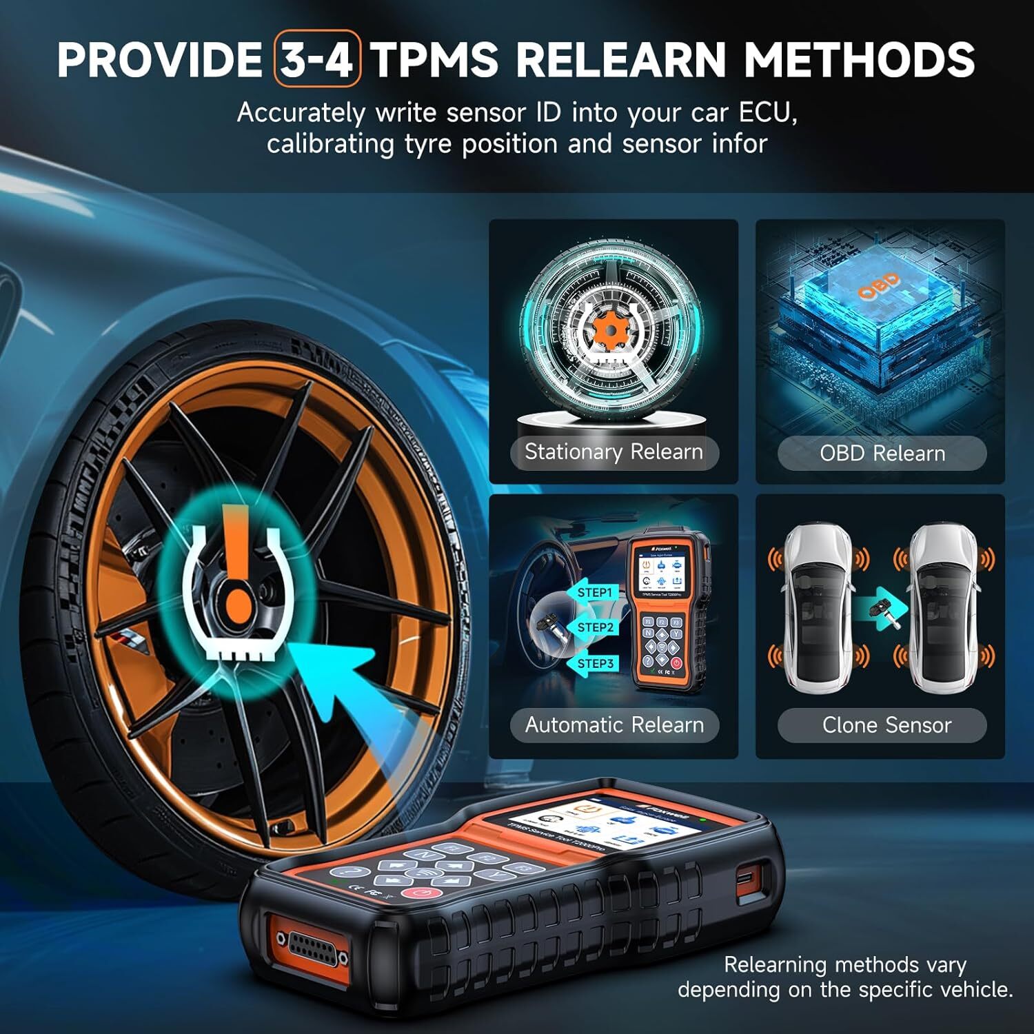 T2000 PRO TPMS Relearn Activation Programming Tire Pressure Sensor Reset Tool