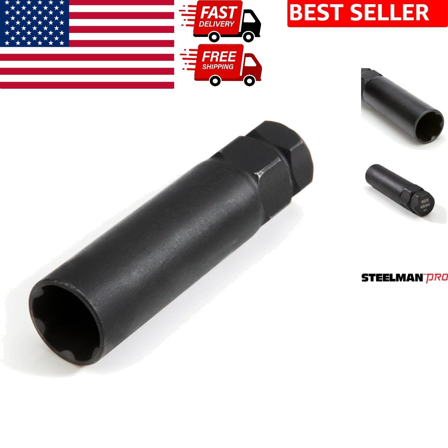 Steelman Pro Locking Lug Nut Key – Durable, Thin-Walled, Universal Fit for Af…