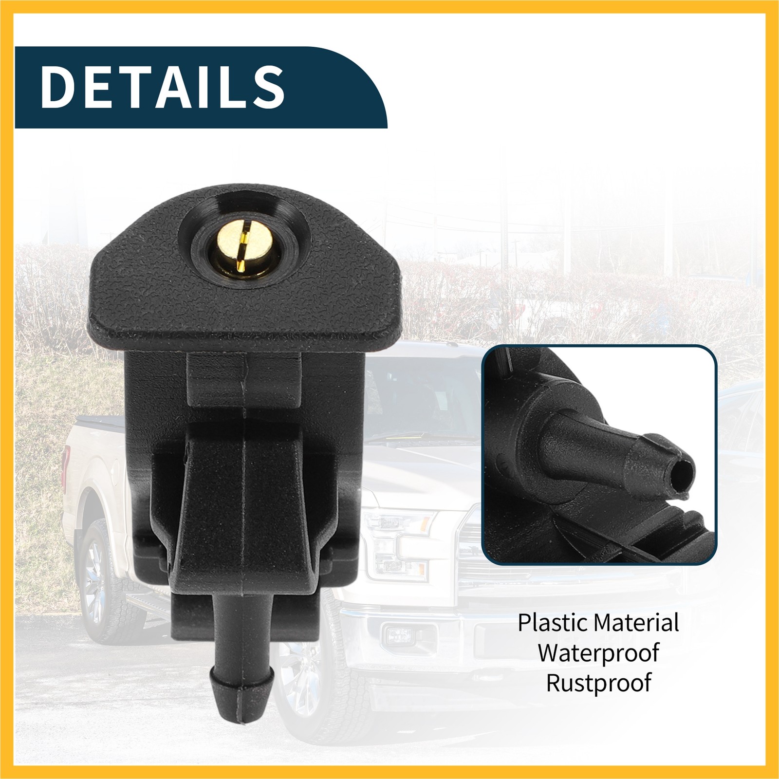 2 Pcs Front Windshield Washer Nozzles No.AR3Z17603A for ford Explorer 2011-18