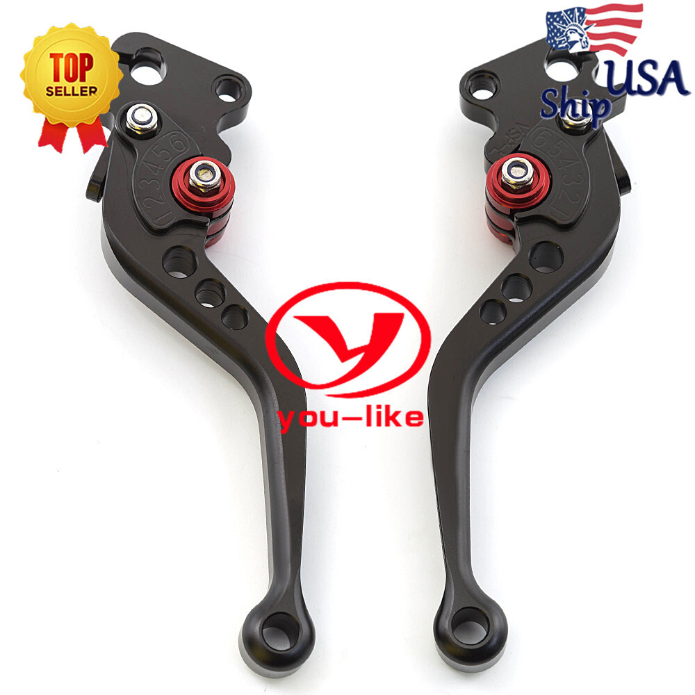 CNC Black Short Brake Clutch Lever For Suzuki Hayabusa 1999-2016 2015 2014 2013