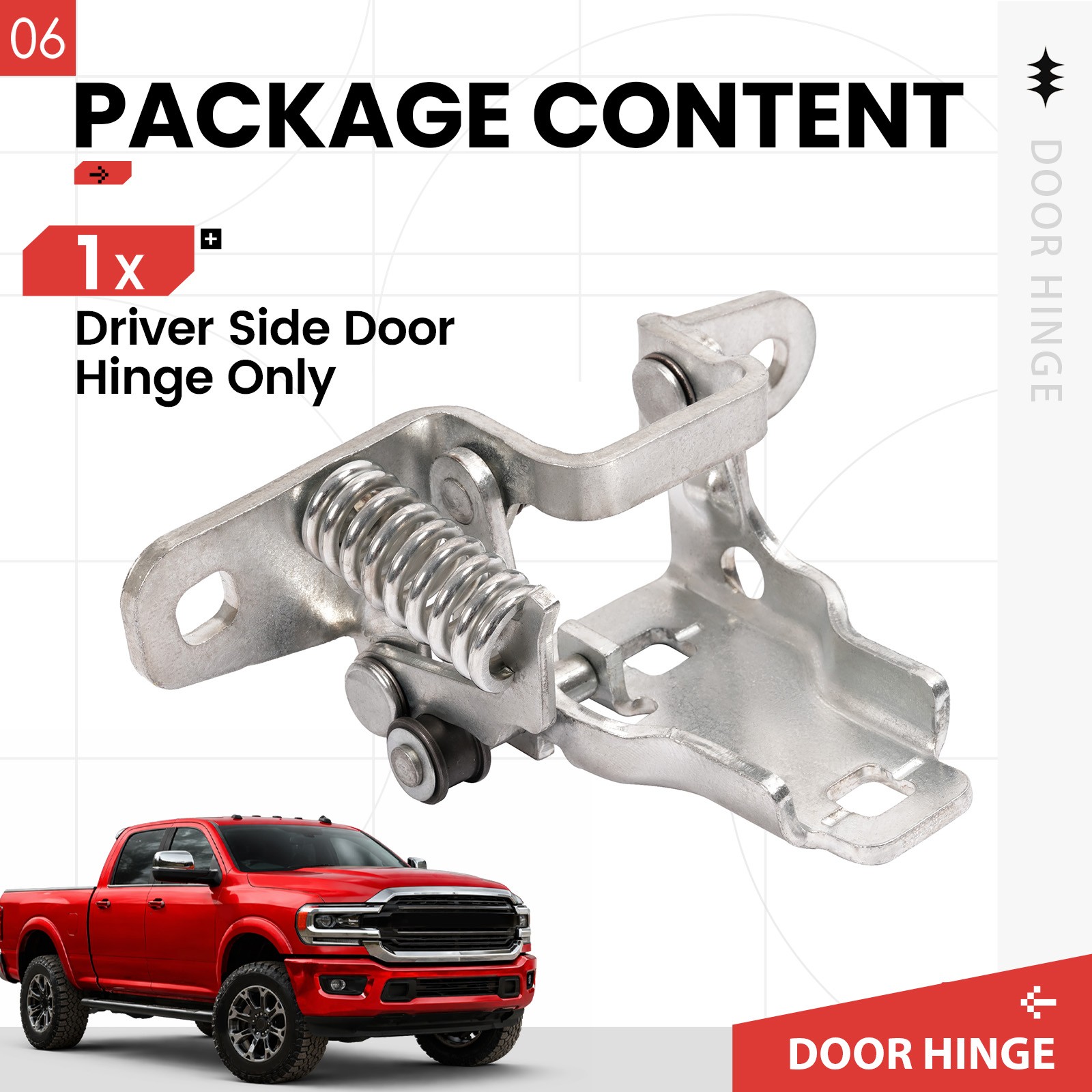 Front Left Lower Door Hinge For 2009-2025 DODGE RAM 1500 2500 3500 Classic