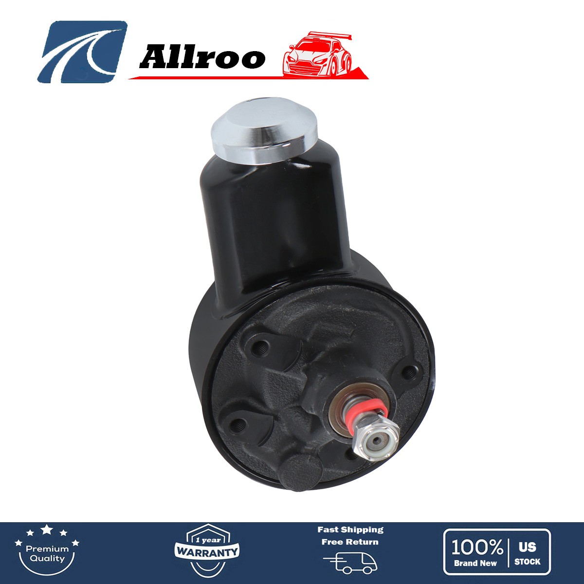 For Small Big Block Chevy SBC BBC 327 350 454 Saginaw Black Power Steering Pump