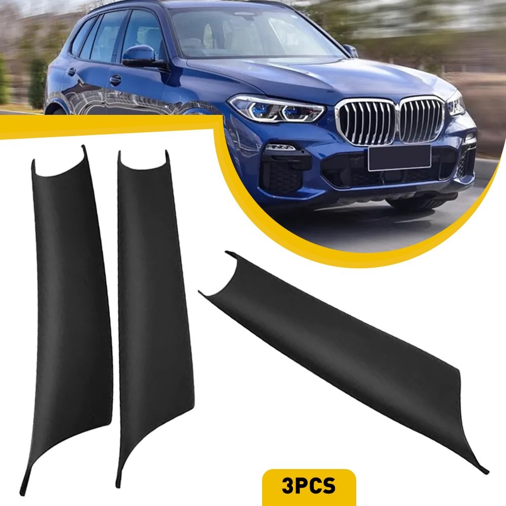 For BMW E71 E72 E70 X5 X6 2008-2014 Inner Door Panel Handle Pull Trim Cover 3Pcs