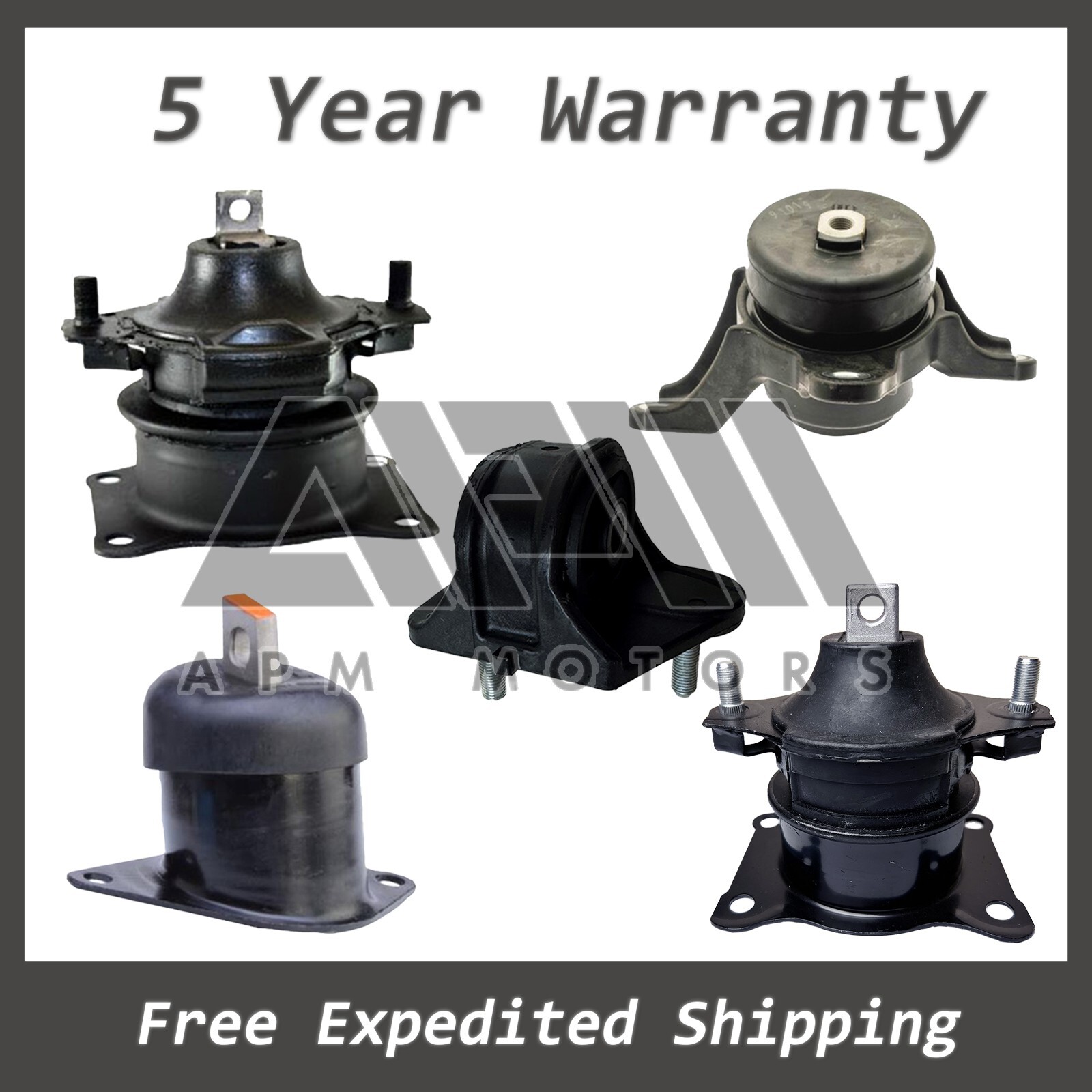K4630 For 2012-2014 Acura TL 3.5L 3.7L AUTO Engine & Transmission Mount Kit 5pc