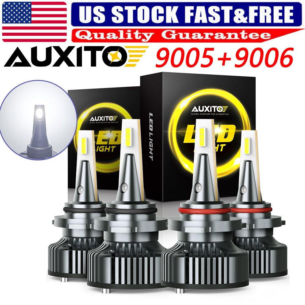 AUXITO Y13 9006?9005?Headlight?Combo?LED?6500K?Bulbs?32000LM?Hi/Lo?Beam?CANBUS