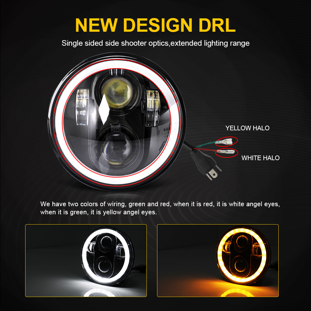 4pcs 5.75″ 5-3/4 inch LED Headlights Hi/Lo Beam DRL for Ford Thunderbird Torino