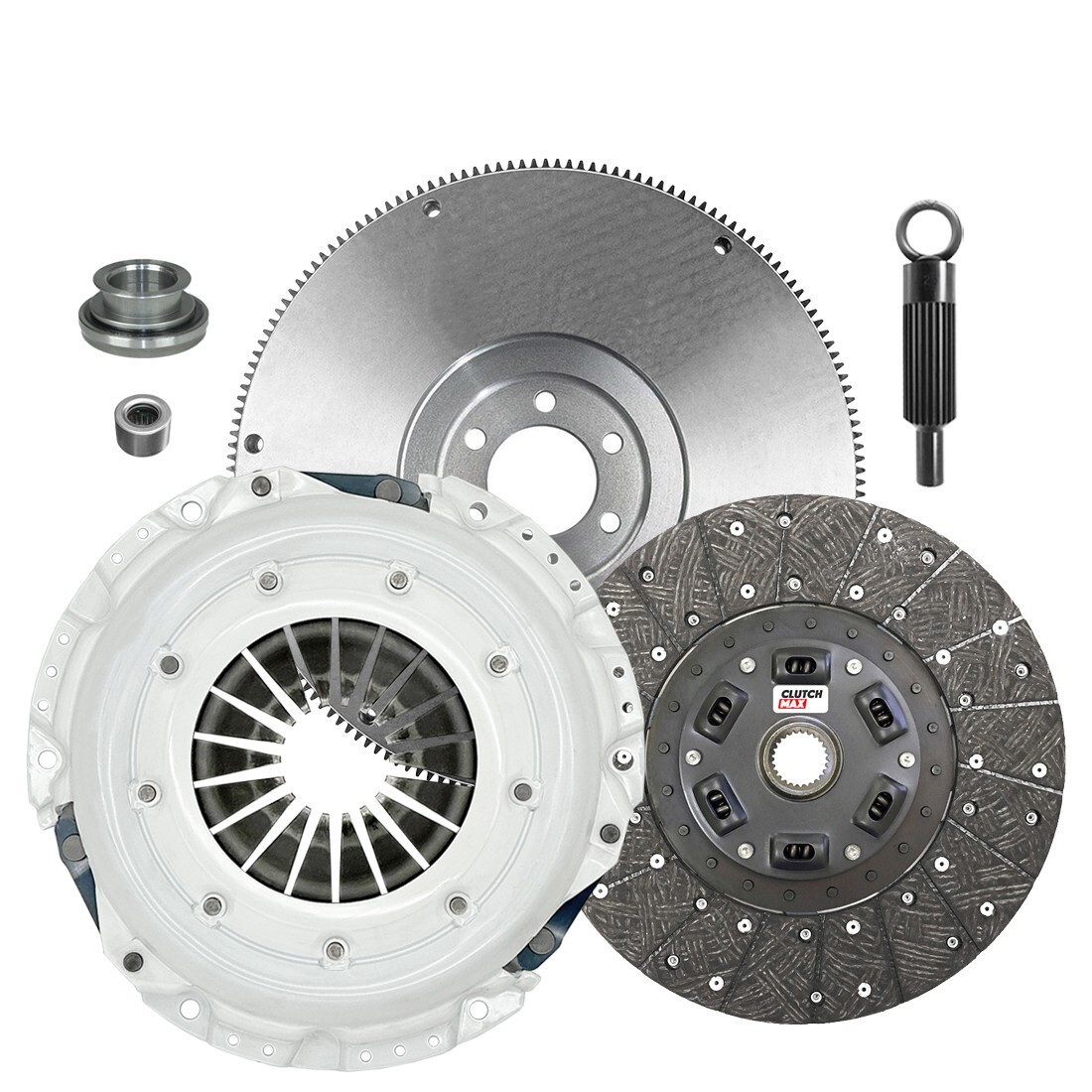 OEM HD ORGANIC CLUTCH KIT+NODULAR FLYWHEEL for 1970-1974 CORVETTE C3 7.4L 454ci
