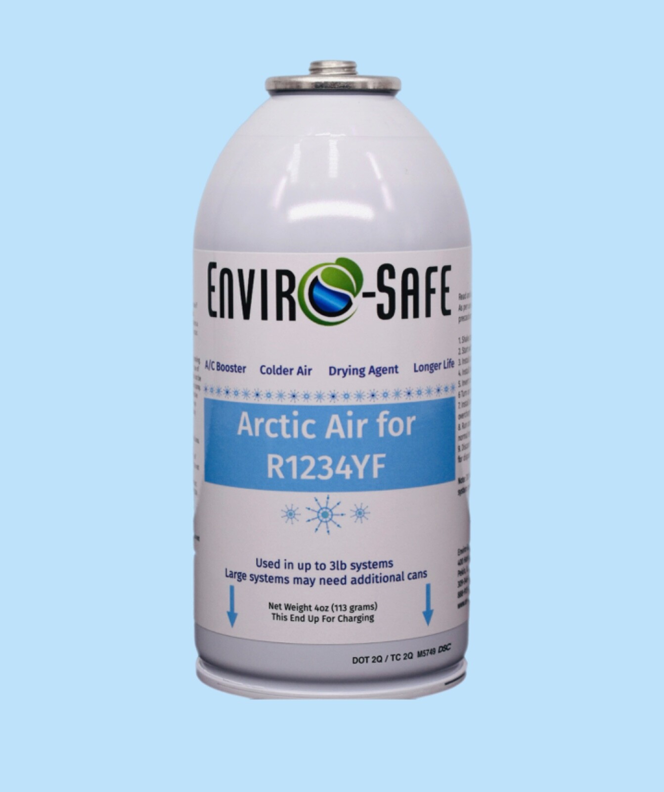 Arctic Air for 1234YF | 5 Cans + Economy Gauge, EnviroSafe | BEST for Auto