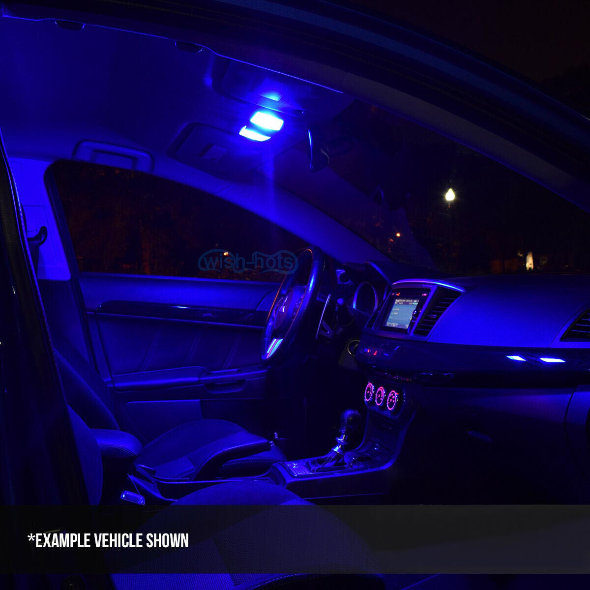 6Pcs Blue LED Lights Interior Package For 2011-2017 Mitsubishi Outlander Sport