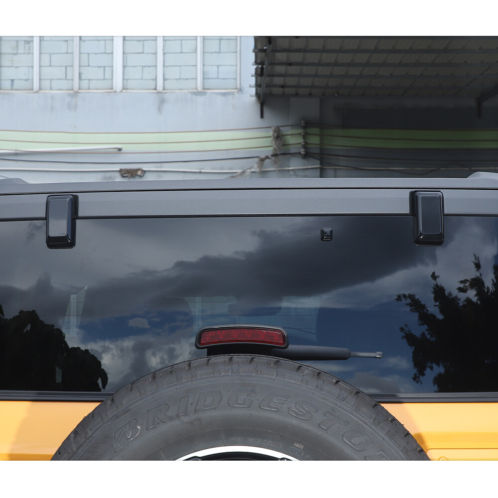 3��ABS Tailgate Rear Door Window Glass Hinge Cover For Ford Bronco 2021-25 Black