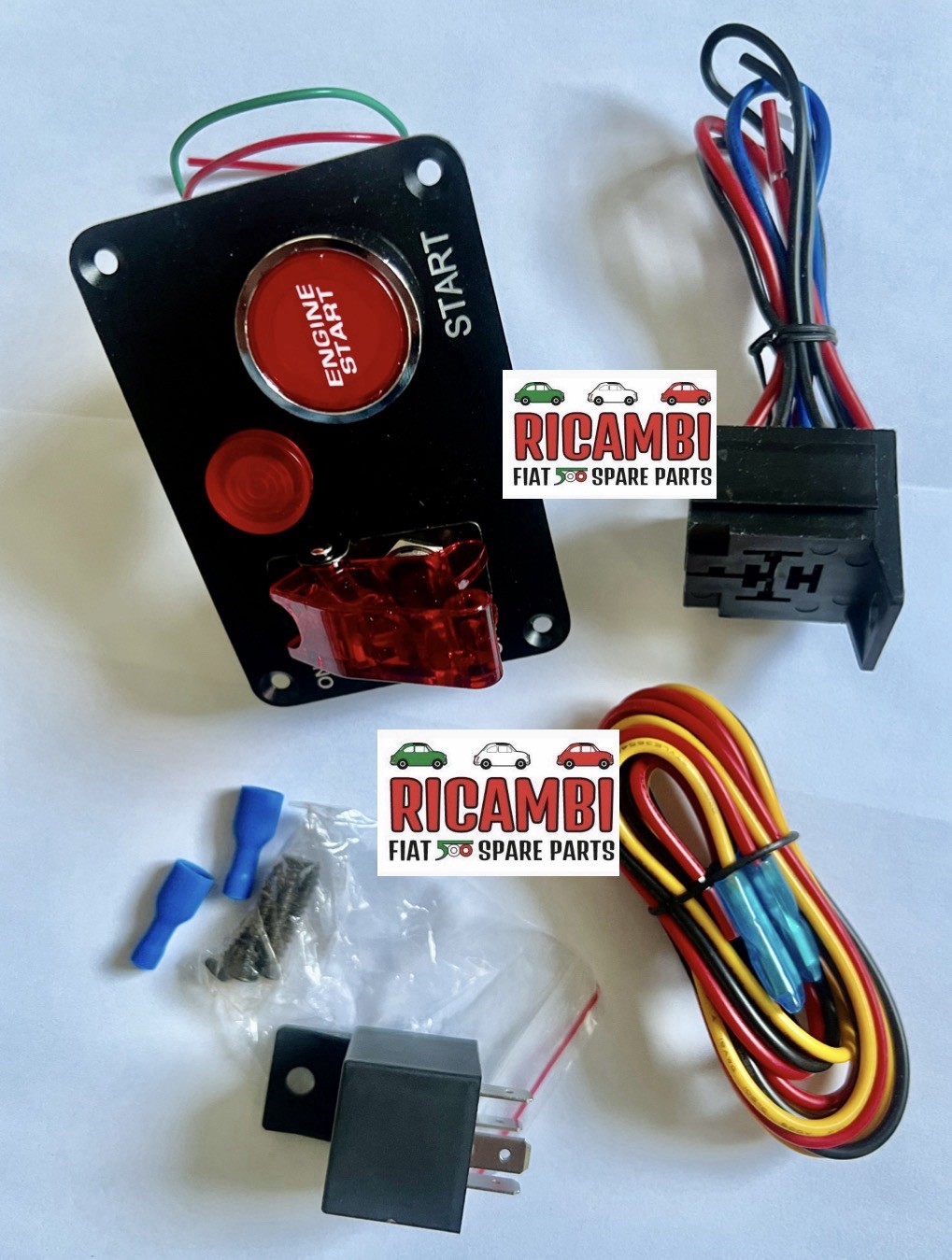 Ignition Switch Panel Engine Start Push Button 12V LED Toggle Racing Car