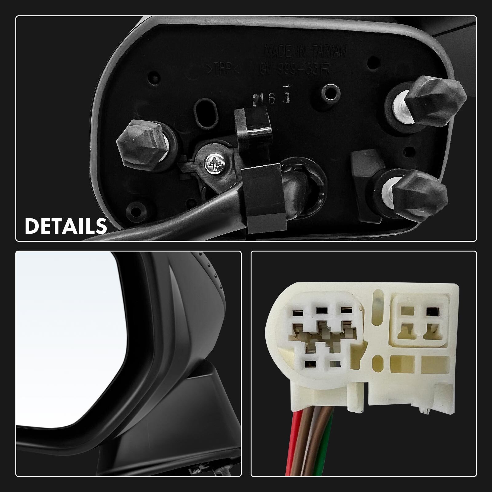 Driver Left Side Black Power Heated Mirror for Toyota Corolla 2020-2022 Sedan