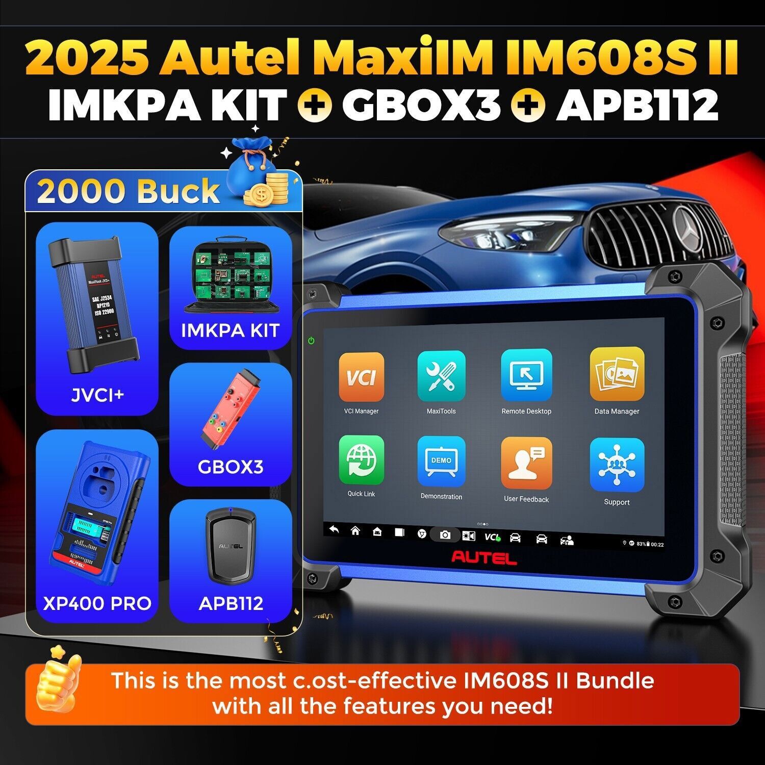 2026 Autel MaxiIM IM608 PRO II IMMO Key Programming Diagnostic Scanner IM608S II