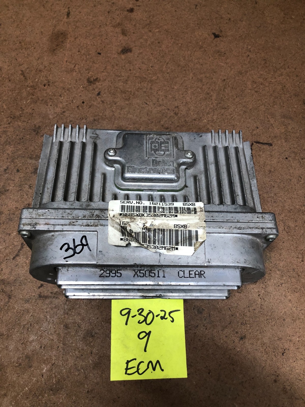 Ac Delco Gm Ecm Pcm Ecu Engine Control Module Computer 16211539 Bsxb 369