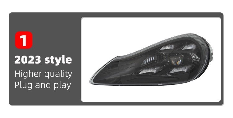 No Error 2023 matrix led headlights for 2007-2010 Porsche Cayenne 957 upgrade
