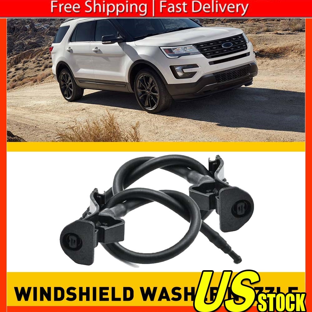 Pair Windshield Wiper Washer Jets Nozzle For 2010-2014 Ford Mustang AR3Z-17603-A