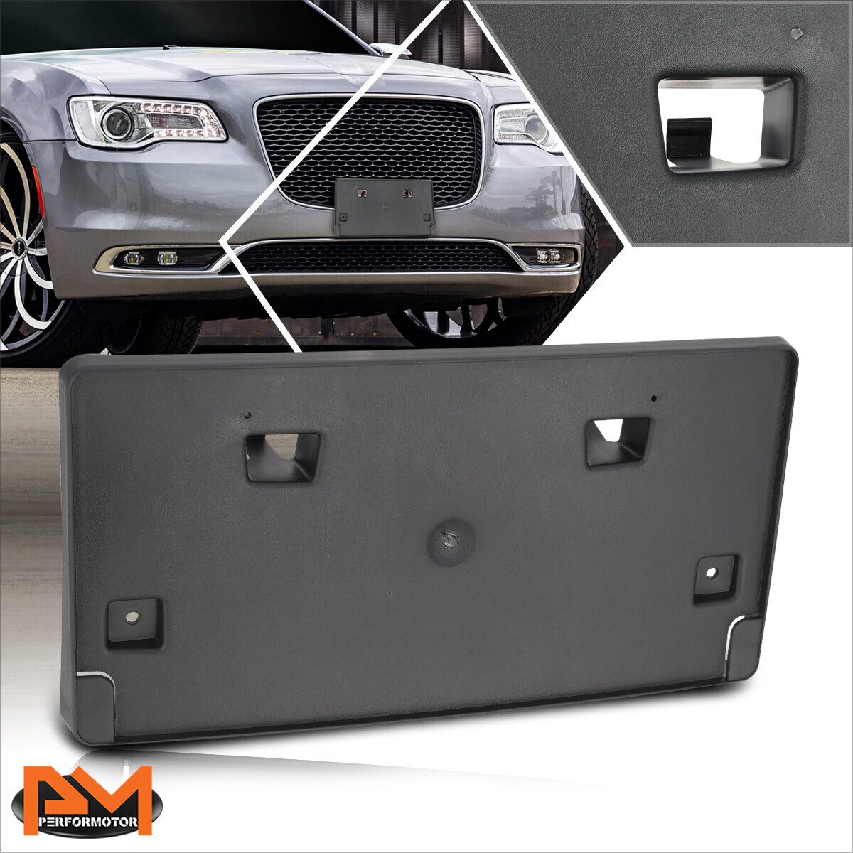 For 15-21 Chrysler 300 Front Bumper License Plate Tag Mounting Bracket Holder