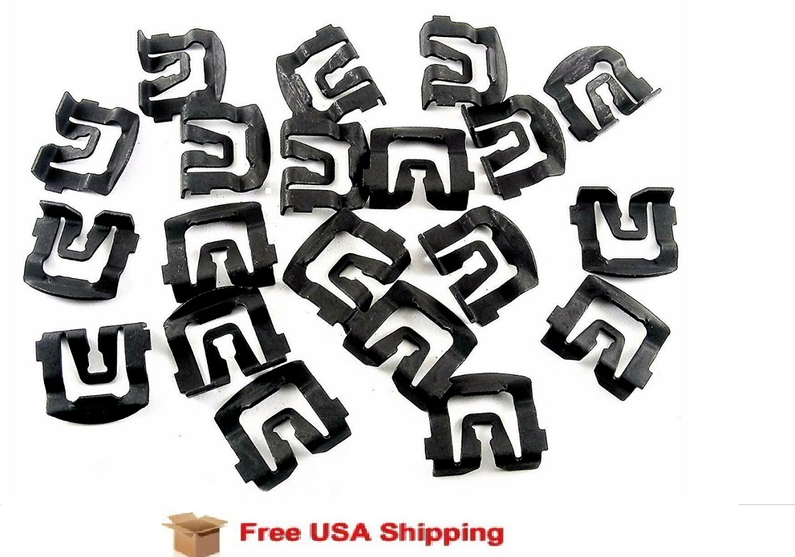 For 1965-93Various Ford Windshield Or Rear Window Trim Molding Clips QTY 20 #120