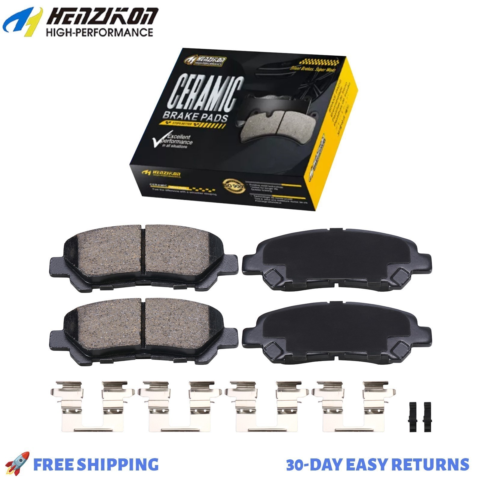 Durable Rear Ceramic Brake Pads Compatible with 2008–2014 Highlander
