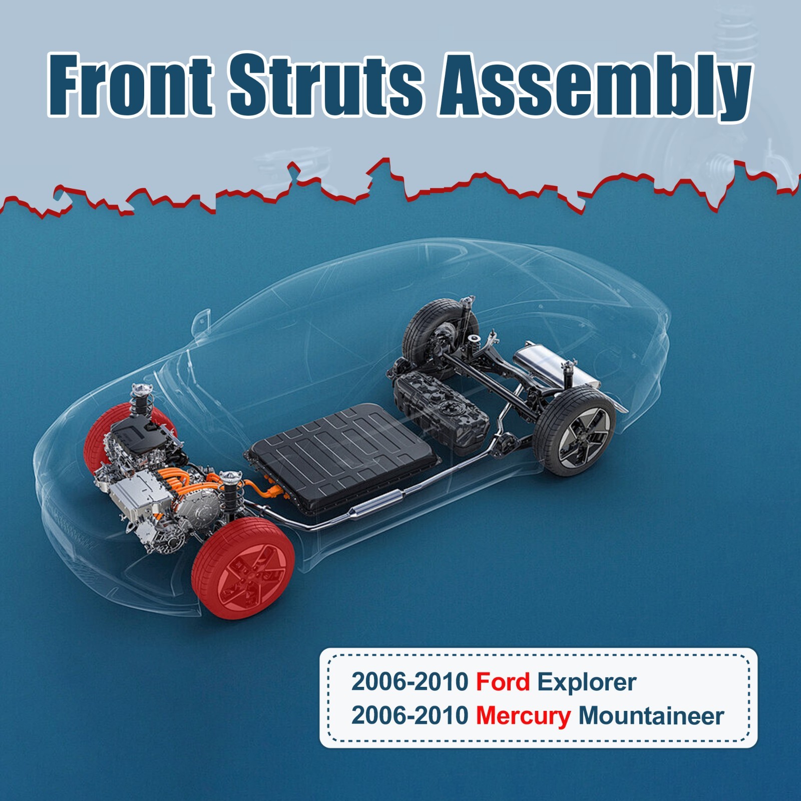 1PC Front Quick Struts for 2006-2010 Ford Explorer Mercury Mountaineer
