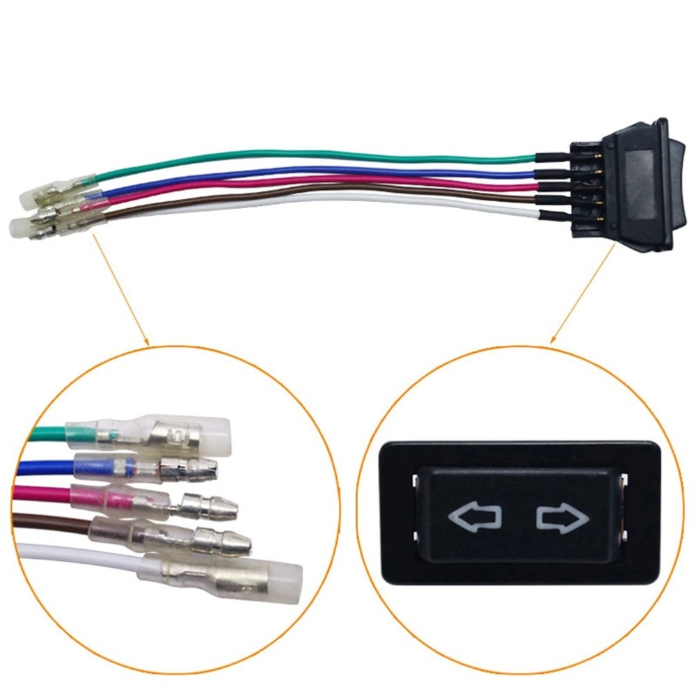 5-Pin Car Window Power Windows Switch Universal UP/DOWN Illuminated LED Green