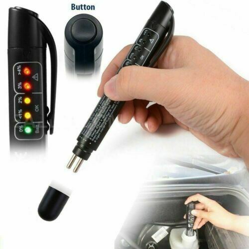 Brake Fluid Liquid Tester Pen Car Auto Oil Moisture Diagnostic Tool 5 Led USA
