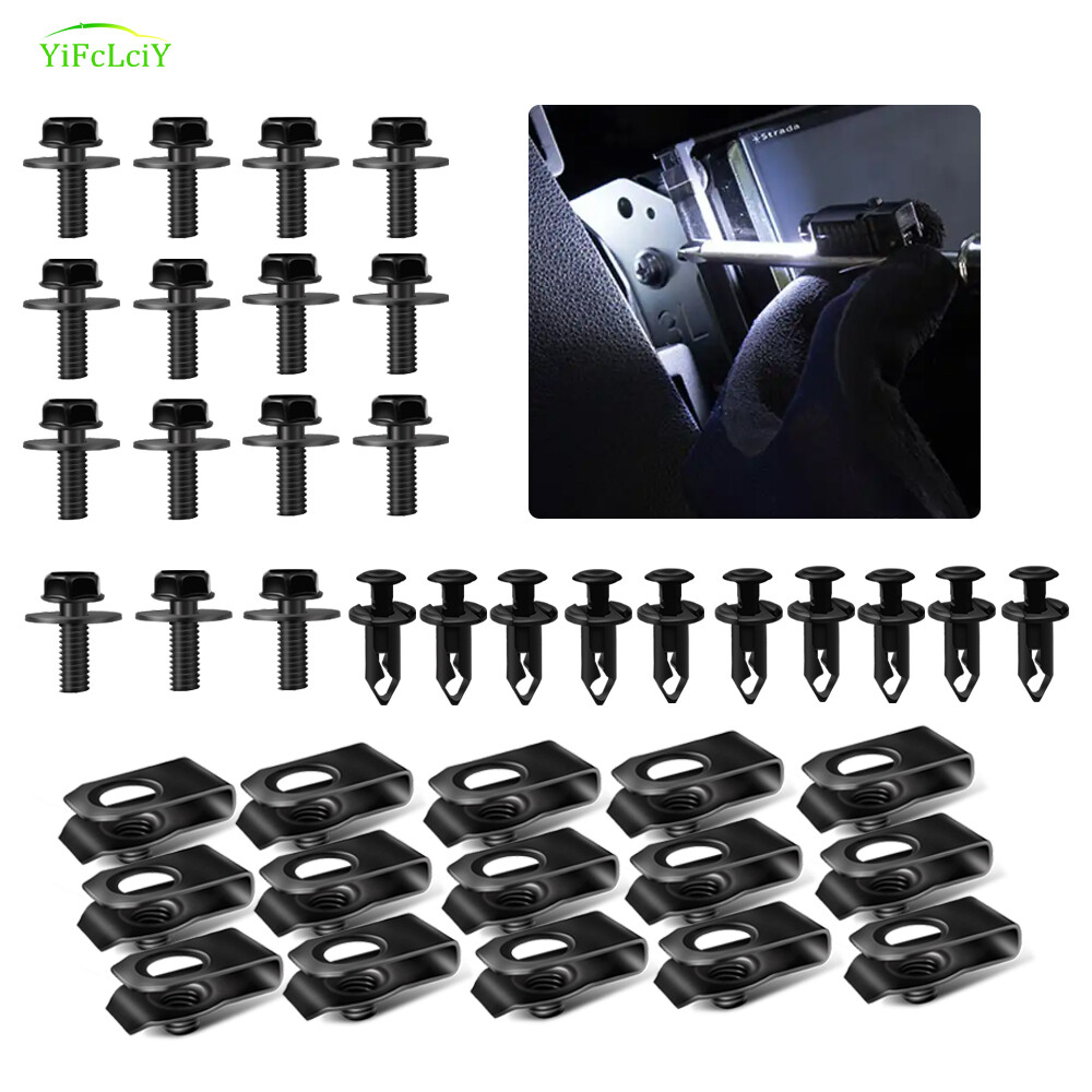 40pcs For Ford Body Bolts U-nut Clips Engine Under Cover Splash Shield Guard