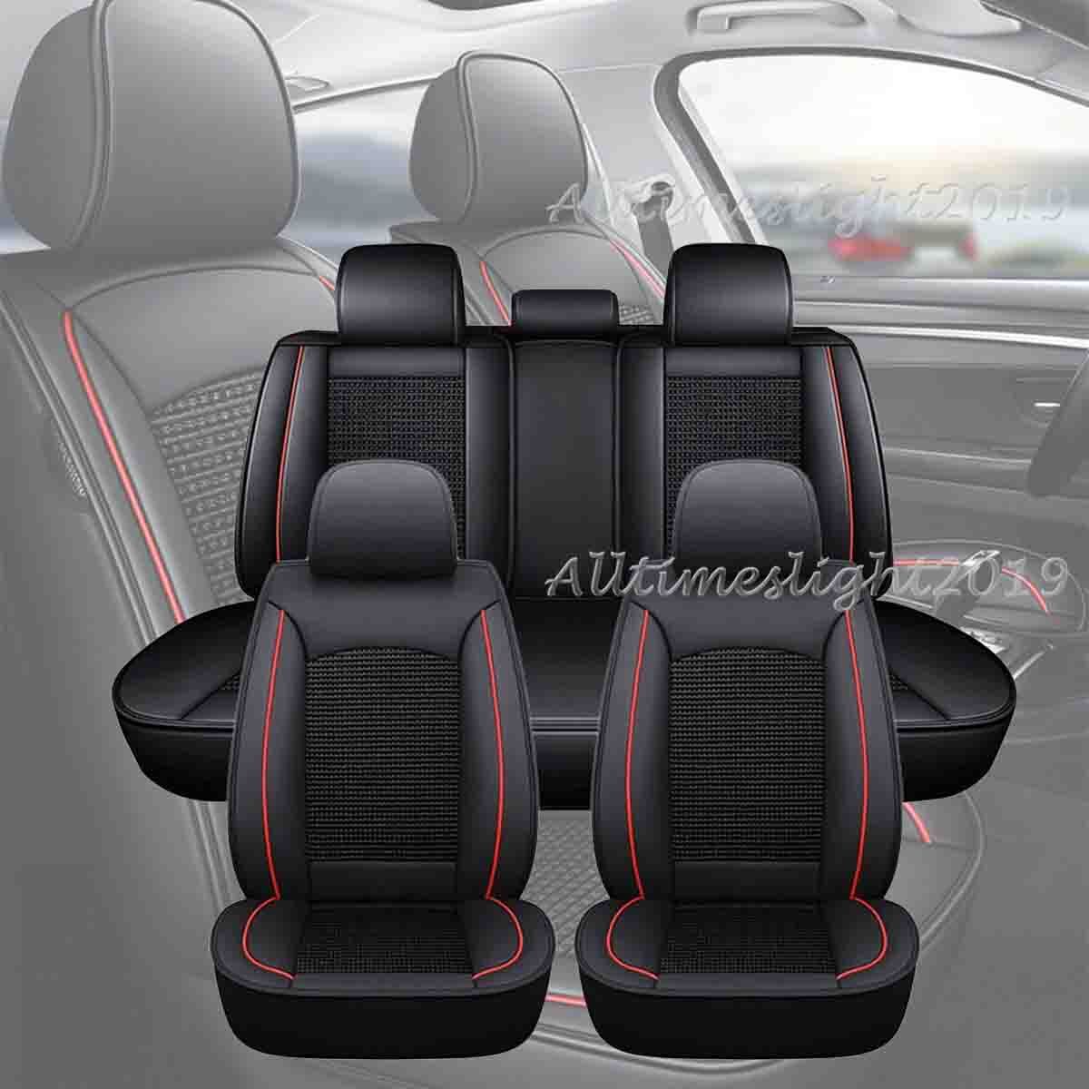 For GMC Terrain 2010-2022 Car 5 Seat Cover Leather Cushion Front & Rear Full Set