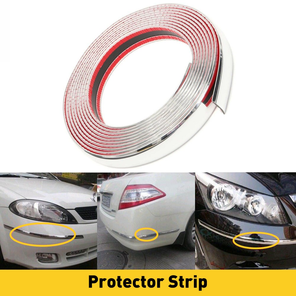 3/4” Chrome Molding Trim Strip Car Door Window Bumper Side Trime Protector 16FT
