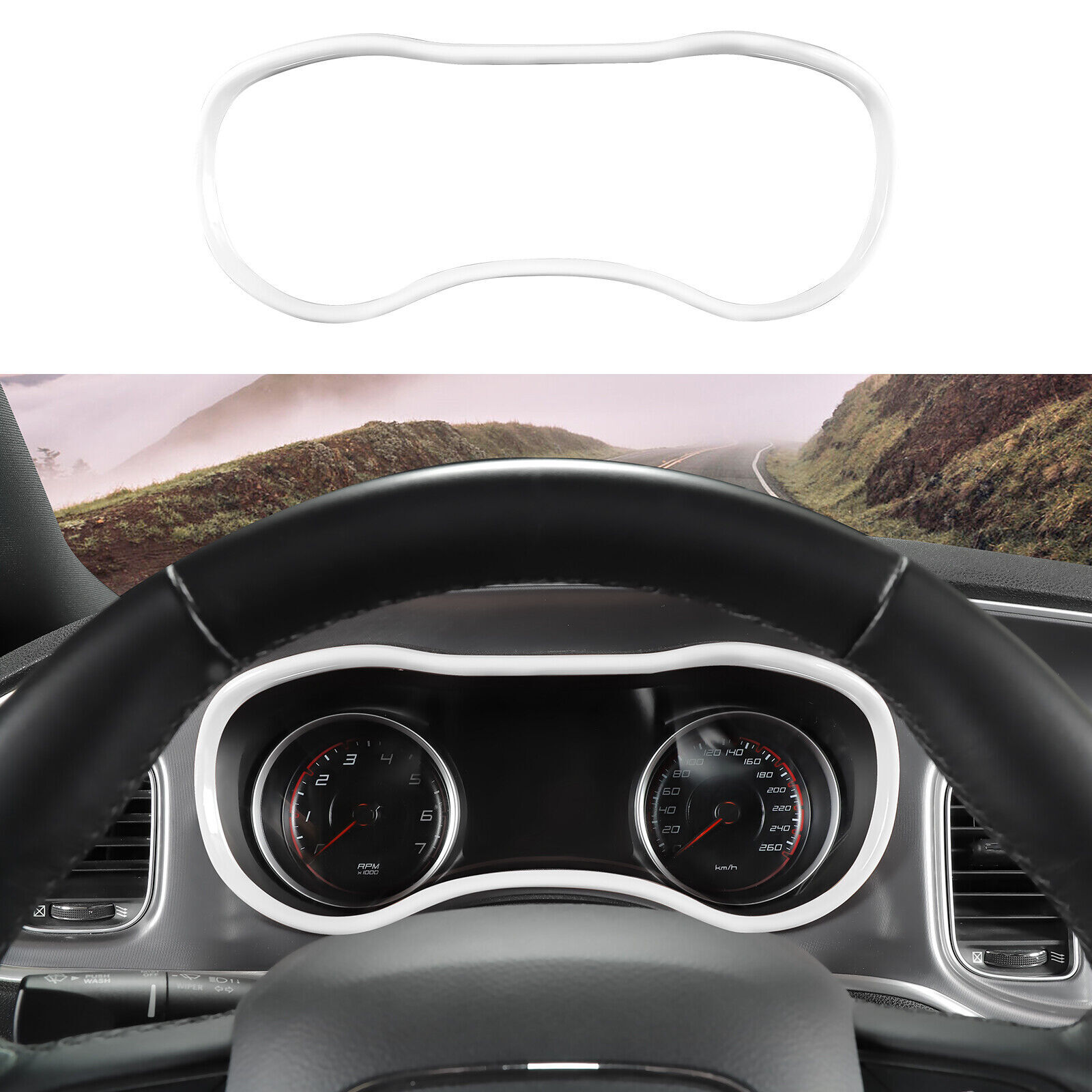 Central Control Gear Shift Panel Trim Cover For 2015+ Dodge Charger Accessories