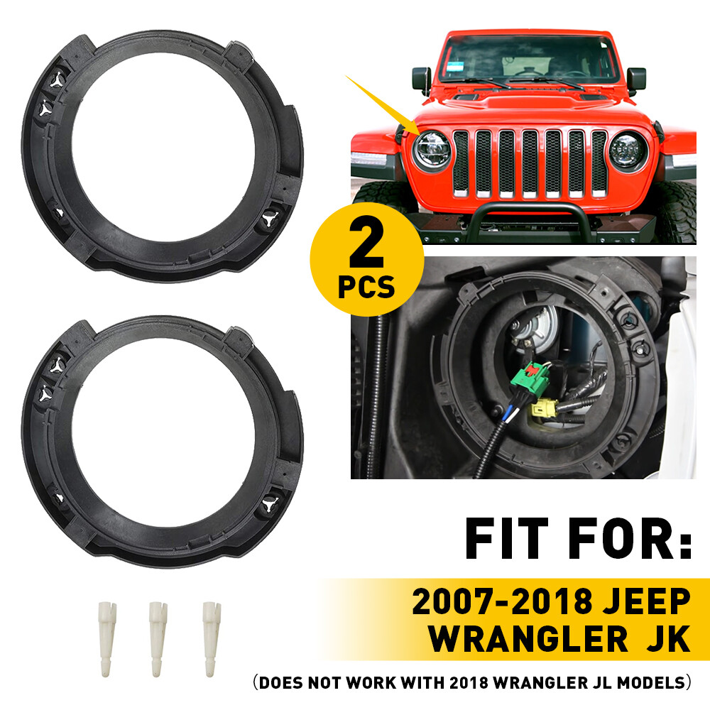 8.15″ Round Headlight Mounting Bracket for Wrangler JK JKU Headlight Bezel EAG