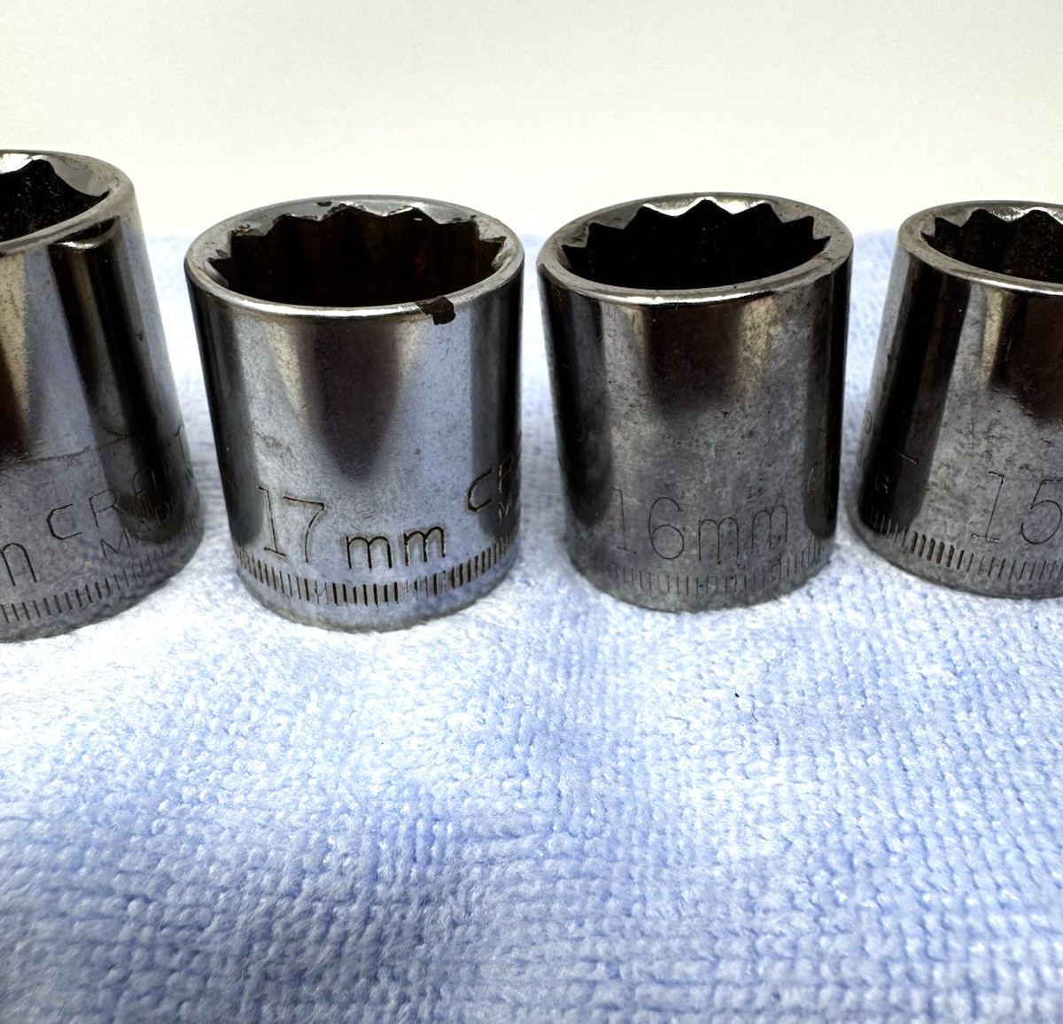 Craftsman Socket Set 3/8” Drive 9, 10, 14, 15, 16, 17, 18, 19mm 6pt and 12pt