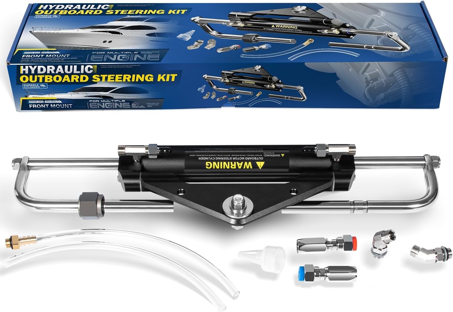 150HP Hydraulic Outboard Steering Cylinder Kit for Seastar HC4645H Yamaha