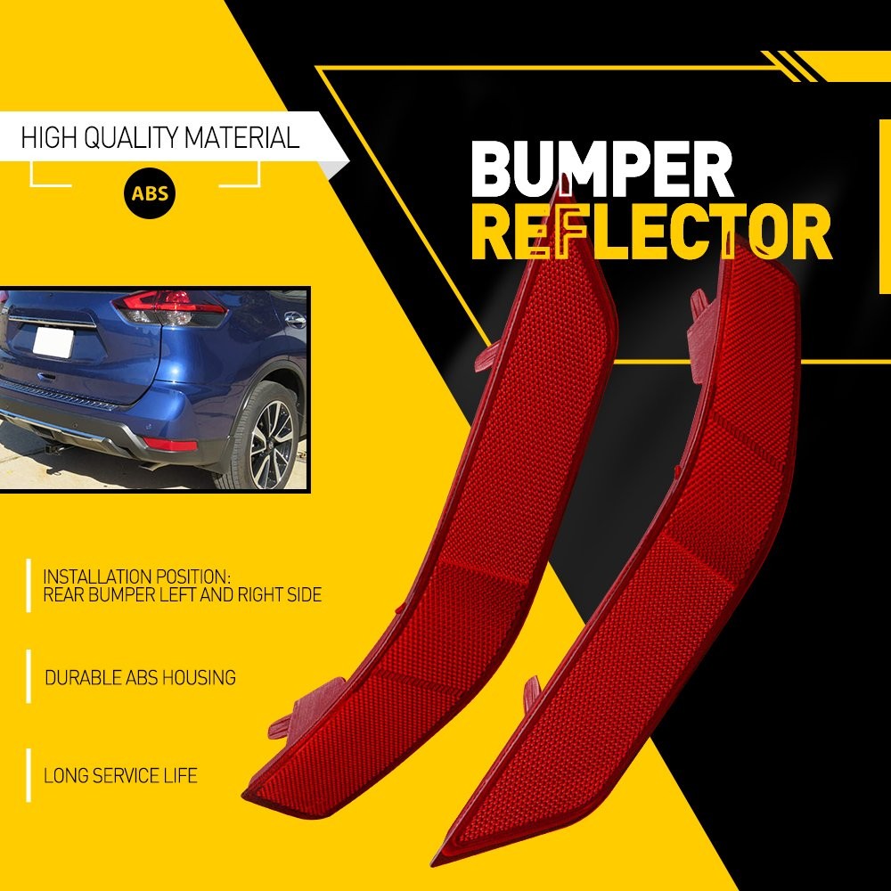 Rear Bumper Side Marker Reflector Left & Right Side For Nissan Rogue 2017-2020