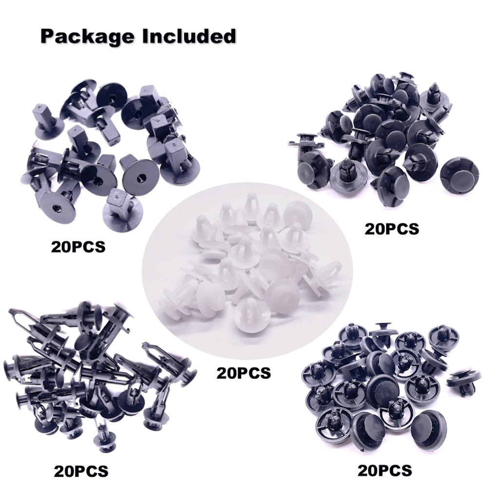 100X Bumper Trim Panel Fender Engine Push Pin Rivet Clips 7mm 8mm 9mm For TOYOTA