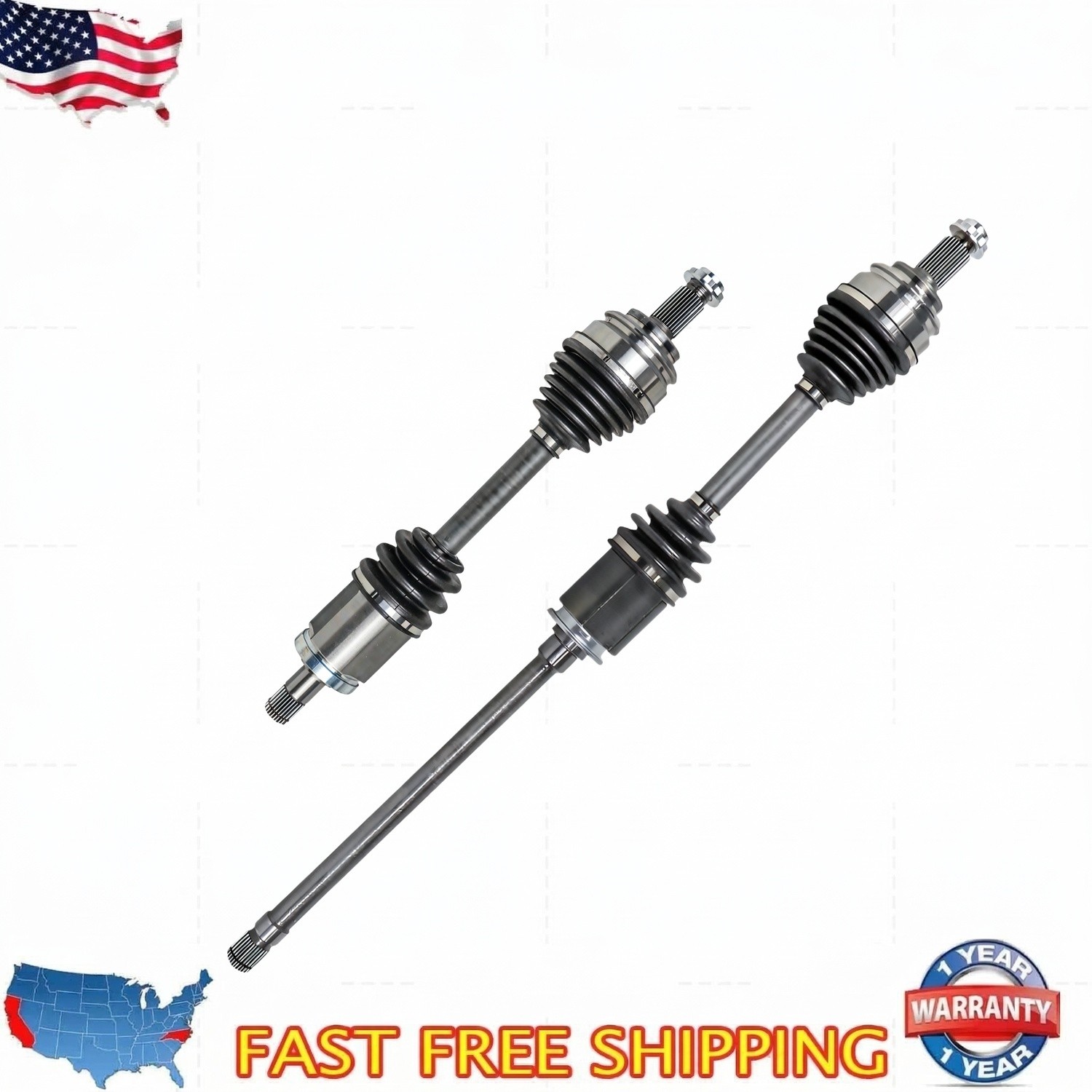 Pair Front CV Axle Joint For 2000 01 02 03 04 05 06 BMW X5 4.4L V8 AWD