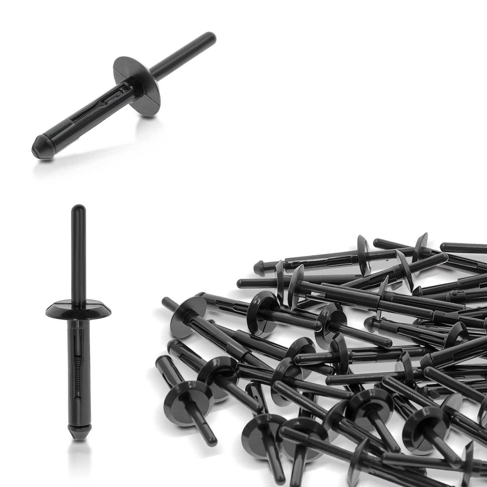 50x Nylon Plastic Rivets Set Car Bumper Fender For Auto Plastic Retainer Clips