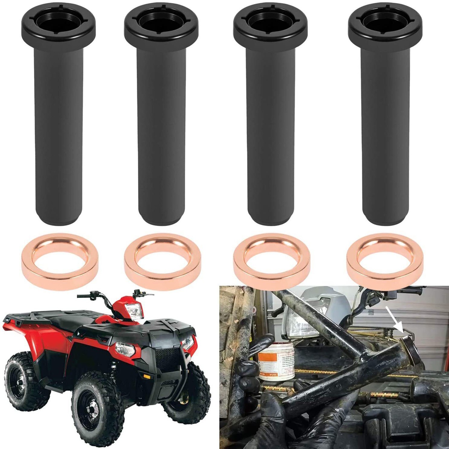 For Polaris Sportsman 500 4×4 Both Sides 1996-2002 Front A Arm Lower Bushings