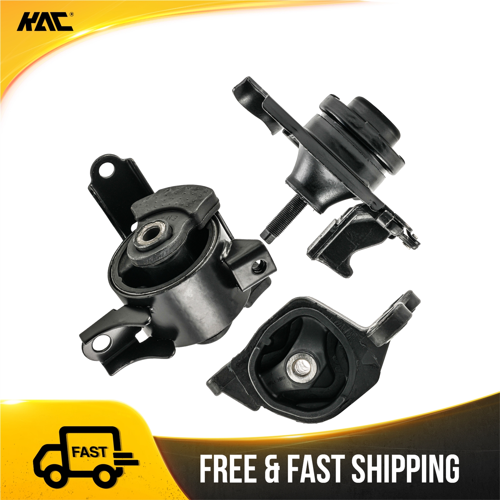 3Pcs Engine Motor & Transmission Mount For Honda Fit 1.5L 2007-2008