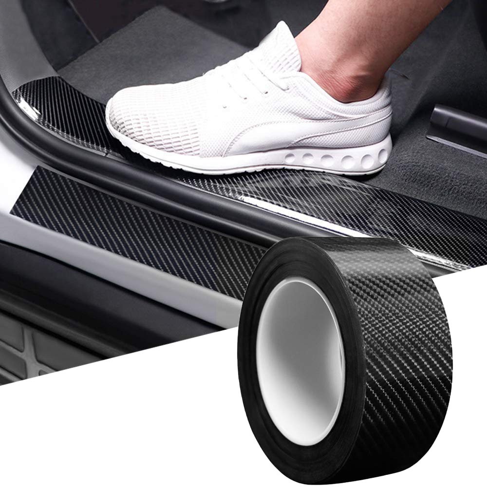 Protector Sill Scuff Car Auto Door Plate Anti Scratch Sticker Bumper Strip US