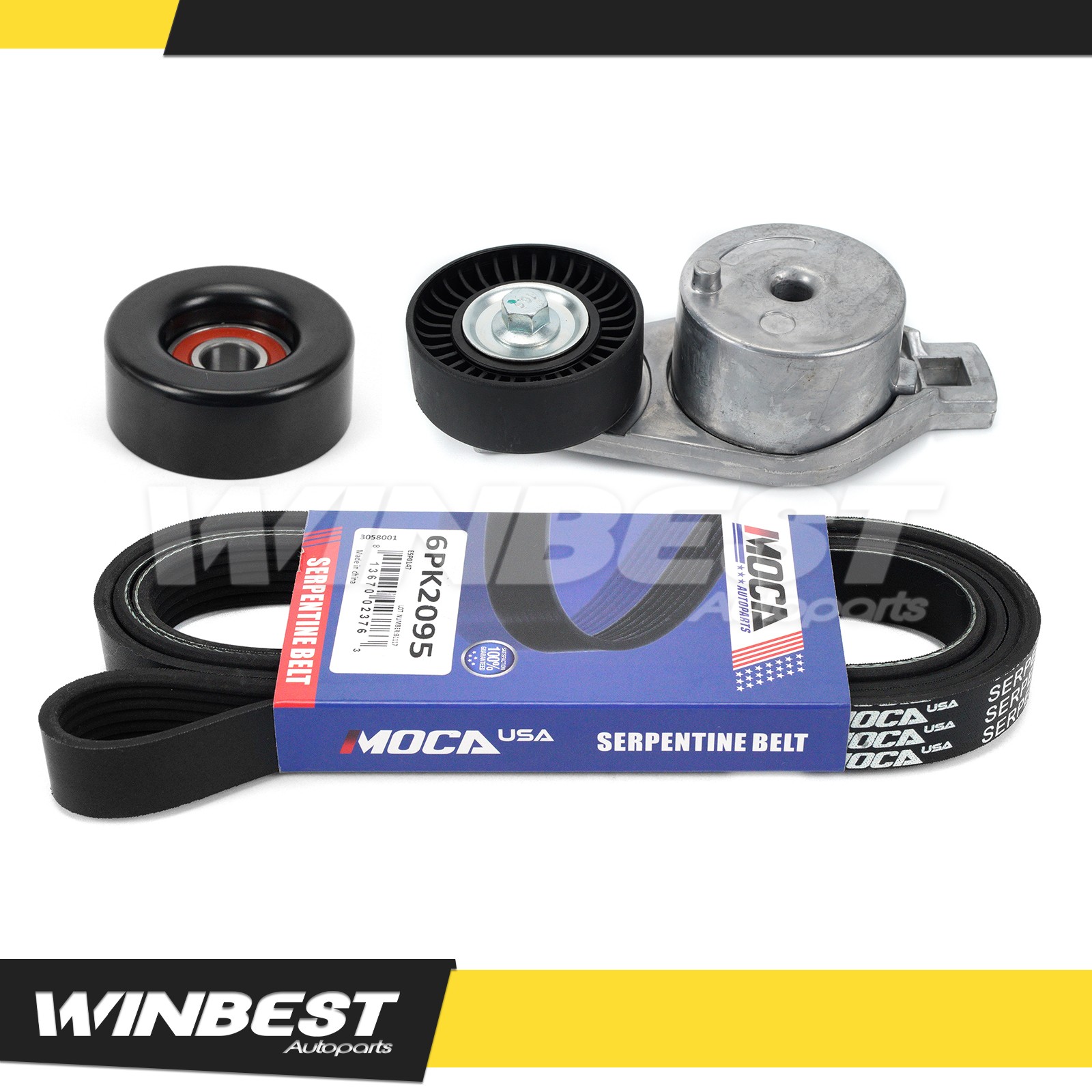 Serpentine Belt Drive Component Kit Fit for Dodge Caravan Chrysler Town&Country