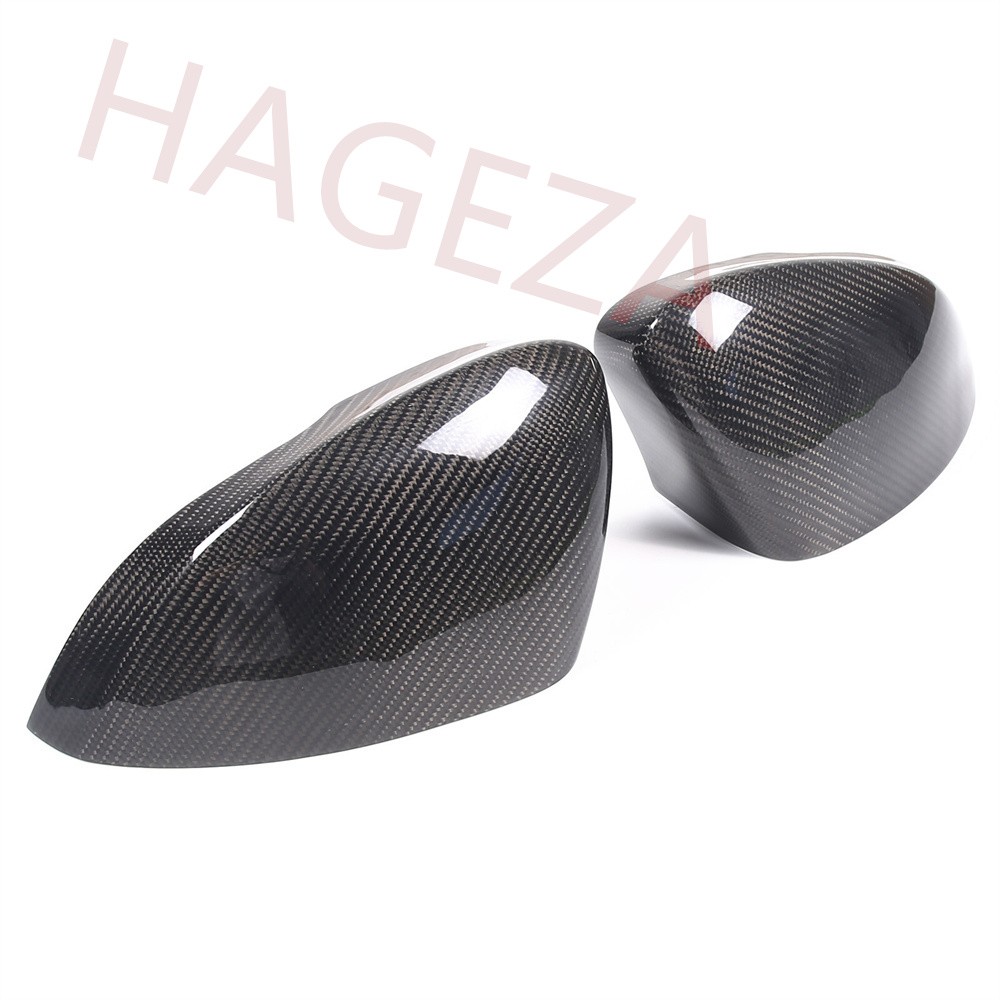 Dry Real Carbon Fiber Side Rearview Mirror Caps Trim For Jaguar F-TYPE 2013-2025