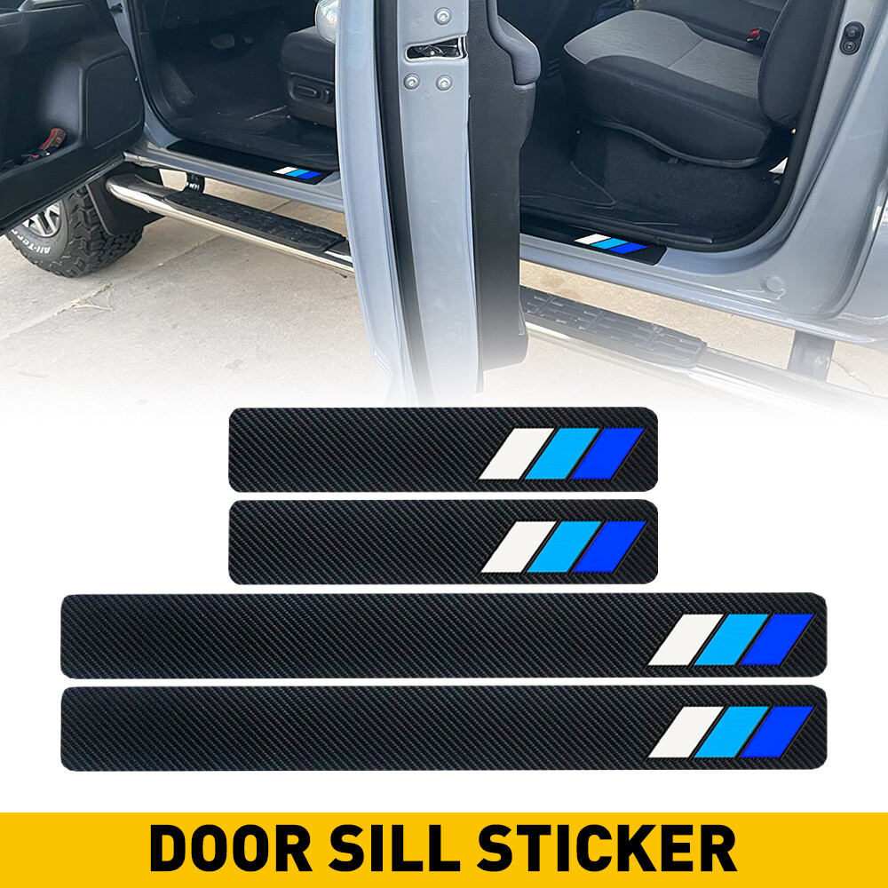 4X For Toyota Car Accessories Door Sill Protector Scuff Plate Panel Step Covers