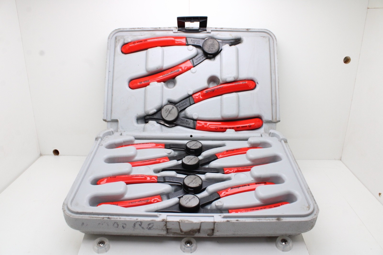 Snap On PRH406 6 Piece Red Rubber Handle Snap Ring Pliers Set USA