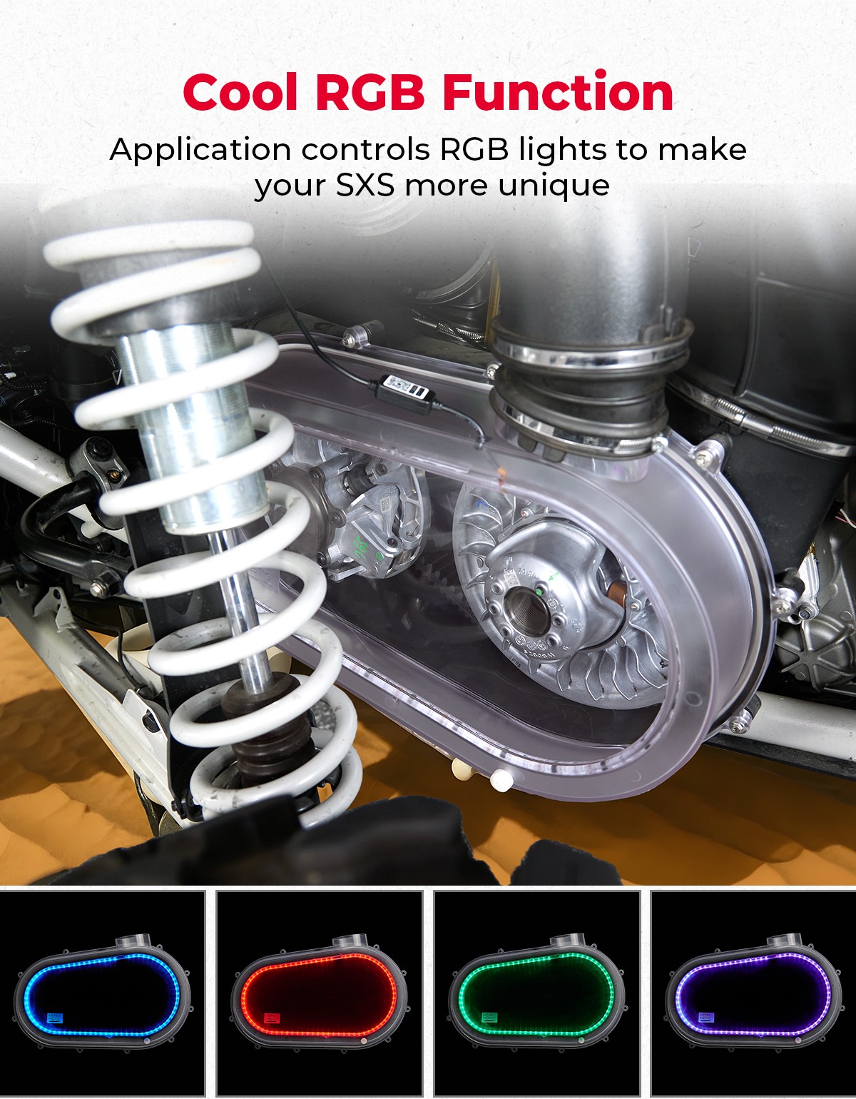 #20212505 Outer Clutch Cover w/RGB Light for Can Am Maverick X3/ MAX R 2018-2022