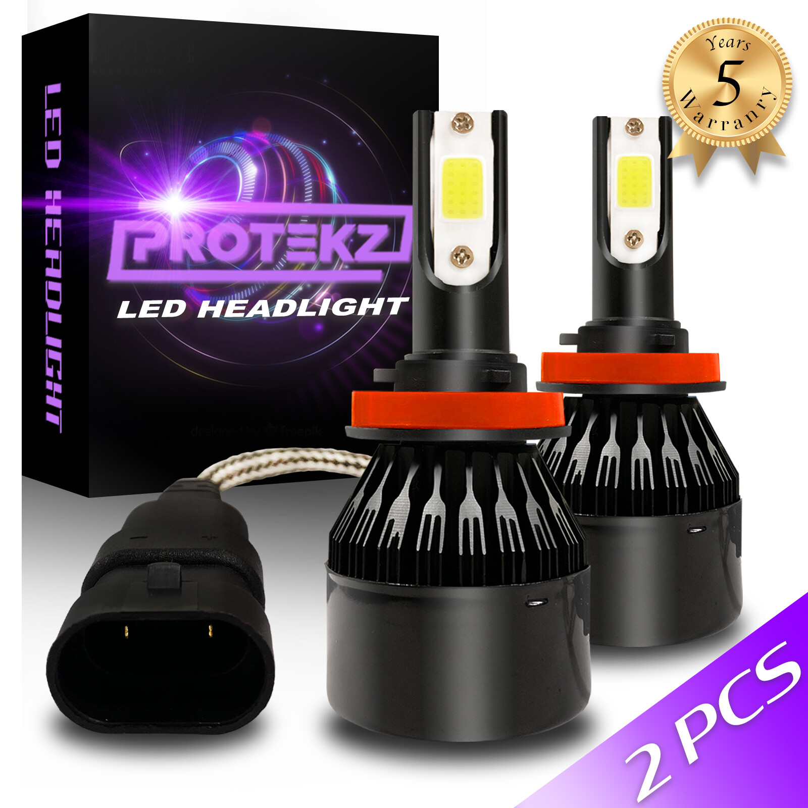H11 LED Headlight Bulbs Kit H8/H9/H16 Low Beam Fog light 60Days Free Return 6K